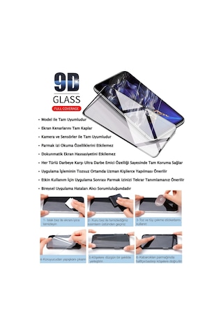 Reeder S71 Ekran Koruyucu 9D Kırılmaz Cam - Extra Darbe Koruma - Ekranı Tam Kaplar