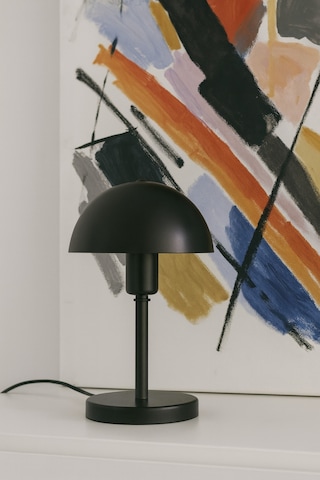 Modern Siyah Metal Masa Lambası Mantar Başlıklı Dekoratif Masa Ve Komodin Lambası Siyah