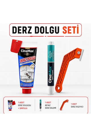 400 Gr Derz Dolgusu+spatula+beyaz Derz Kalemi+derz Kazıyıcı Seti Fayans Derz Dolgu Seti Tamir Seti