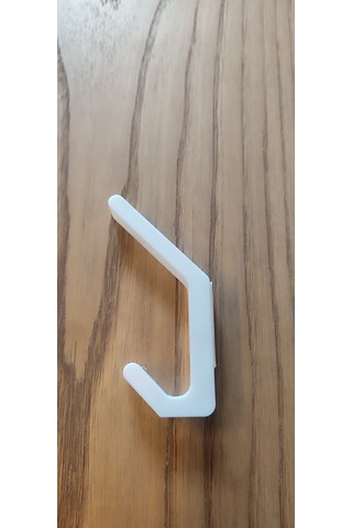 Hepsi3boyutlu - 5 Adet Beyaz Kanca Askılık Beyaz Beyaz