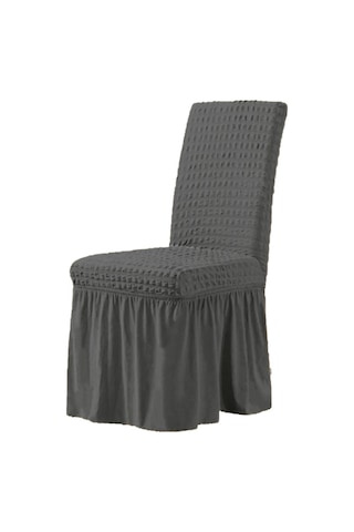 StarMall Brürümcük Etekli Sandalye Kılıfı, Lastikli,esnekli Sandalye Örtüsü 1 Adet Antrasit