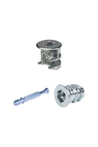 Hafele Minifix - 100 Takım 18 Mm Ahşap Için Metal Dubelli Minifix