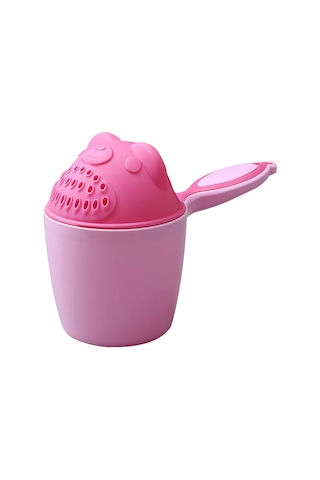 Xindoker Bebek Şampuan Cupu - Pp Malzeme Göz Korumalı Saç Yıkama Kasağı - Pembe Kartoon Stili - 6 Aydan Büyük Bebeler İçin
