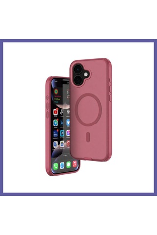 Bezos Joko İphone 16 Uyumlu Mim Magsafe Kapak - Bordo Nıda Bezos Joko İphone 16 Uyumlu Mim Magsafe Kapak - Bordo Nıda