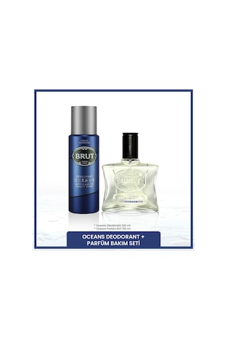 Brut Oceans Erkek Parfüm EDT 100 ML + Oceans Erkek Sprey Deodorant 200 ML