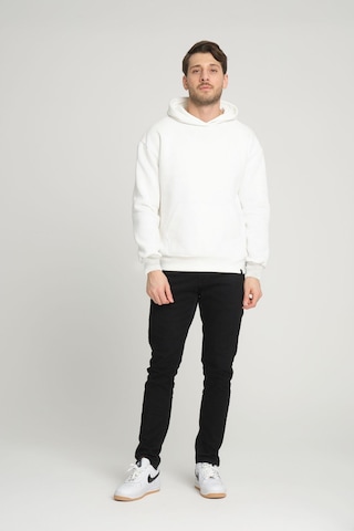 Alexandergardi Alexandergardı Kangru Cepli Kapişonlu Sweatshirt E23-00176 Beyaz