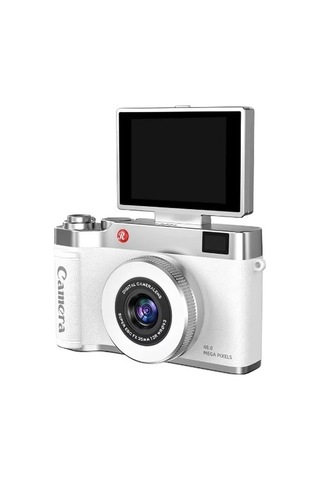 4k Çantalı Dijital Retro Video Kamera 48mp 16x Zoom Işıklı 32gb Kart Dijital Fotoğraf Makinesi Beyaz Najma Belirtilmemiş