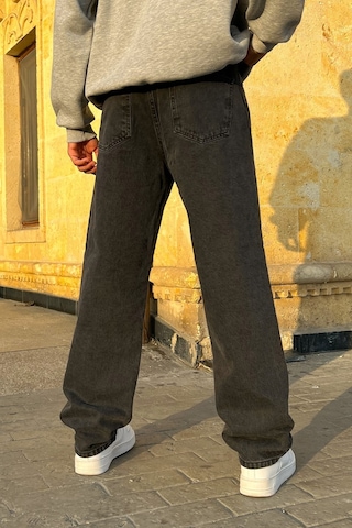 Flaw Basic Kar Yıkama Baggy Jean Siyah Siyah