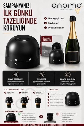 Lexroo Life Vakumlu Sızdırmaz Şampanya Şişesi Tıpası Çok Renkli