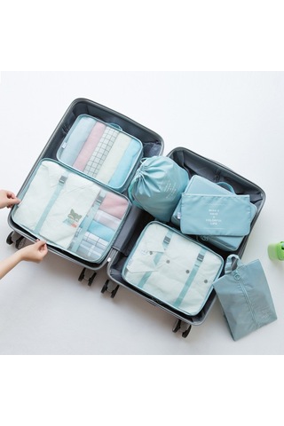 Dinosaurs Venta 8 Parça Valiz Düzenleyici Seti Seyahat Saklama Çantası05 Altın