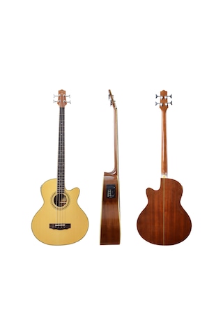 Extreme Xab80eq4 Elektro Akustik Bas Gitar - 4 Telli Profesyonel - Eq Serisi 4-band Ekolayzer Ve Dahili Akort Cihazı, Kesik Kasa Cutaway Tasarımı, Zengin Bas Harmonikleri Uyum: 4 Telli Standart Bas Gitar
