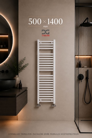 500X1400 Beyaz Havlupan 20 Borulu Banyo Havlupanı