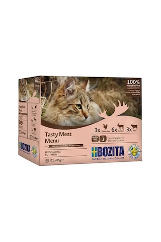 Bozita Jöle İçinde Etli Kedi Konservesi Multibox 12x85 Gr