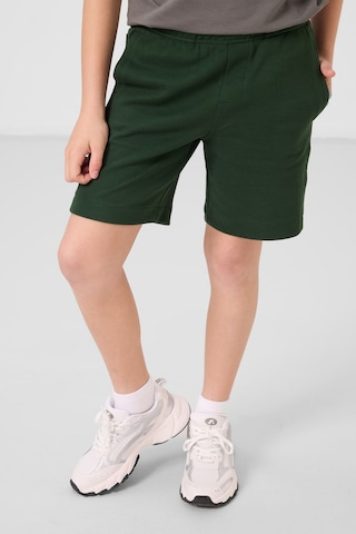 Tommylife Çam Yeşili Pamuklu Yumuşak Dokulu Standart Fit Basic Erkek Çocuk Şort - 11293 Çam Yeşil