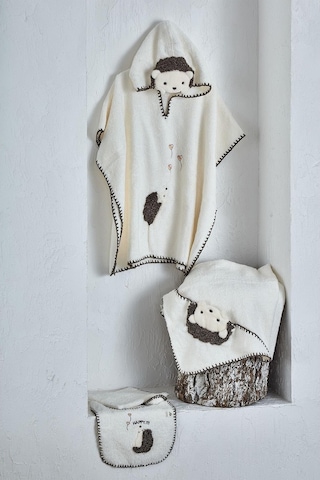 Ecocotton Migala Organik Pamuk Bebek Panço Set-Krem-4 Parça