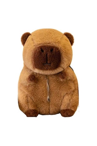 Pazly Suntek Peluş Peçetelik Capybara Araba Modeli Peçete Kutusu Kahverengi