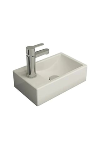 Bocchi Lavabo Milano Dar Sol 37 CM Parlak Beyaz 1418-001-0126