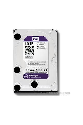 Wd 1tb Purple Intellipower Sata 3.0 64mb 3,5" Güvenlik Diski 7x24 Wd10purx Harddisk