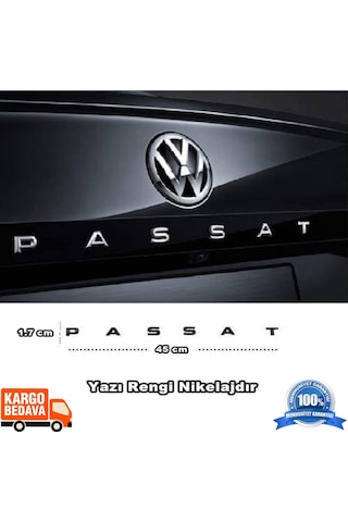 Vw Passat Bagaj Yazısı Plastik 45Cm X 1.7Cm B5-B6-B7-Cc-B8 Uyumlu (455644726)