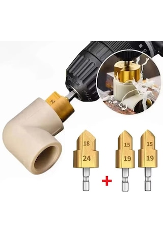 Pvc Pprc Boru Tamir Delme Genişletme Onarımı İçin 3lü Havşa Seti