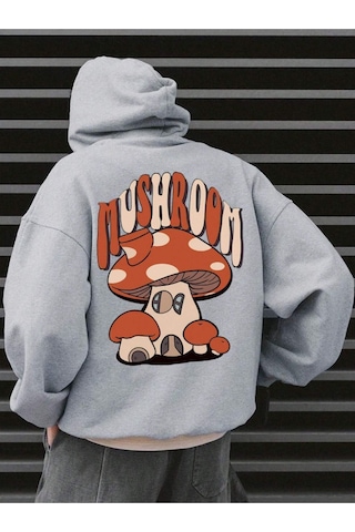 Altamira Unisex Mushroom Baskı Kapüşonlu Sweatshirt 001