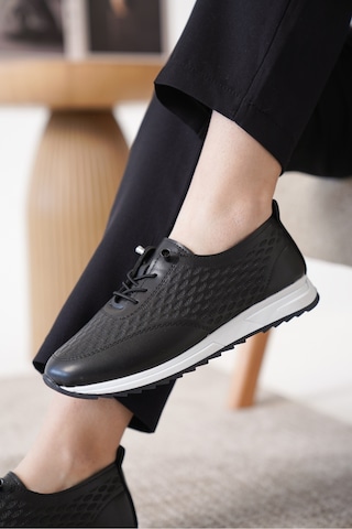 Daxtors D0155 Günlük Ortopedik Kadın Sneaker Spor Ayakkabı Siyah