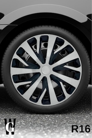 Citroen Berlingo 16 İnç Jant Kapağı 4 Adet Siyah Gri C112