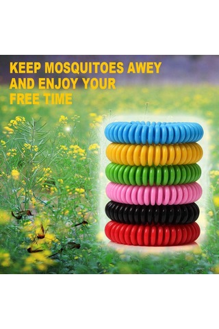Geekyou Eva Materyal Bitkisel Yağlı Enkapsülasyonlu Dış Mekan Koruyucu, 24 Adet Çeşitli Renkler, Ev Ve Dışarı Kullanım Uyumlu Sıska Repeller Bileklik