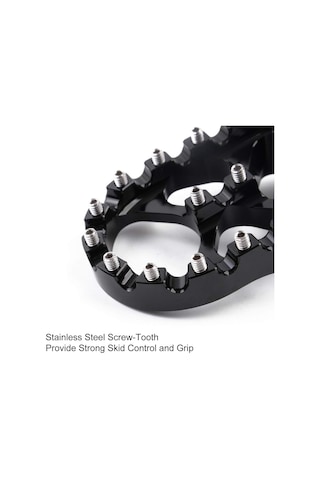 Motormh Geniş Cnc Motosiklet Yamaha İçin Daha Büyük Ayak Mandalları Pw50 19812019, Pw80 19832017, Ttr90 20002003, Tw200 1987 Siyah