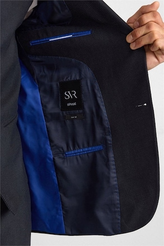 Süvari Lacivert Slim Sivri Yaka 6 Drop Yelekli Takım Elbise Tk1001100188-m09