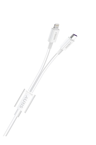 Auris 30w Usb C To Type C + Lightning Şarj Kablosu 2in1 Superfast