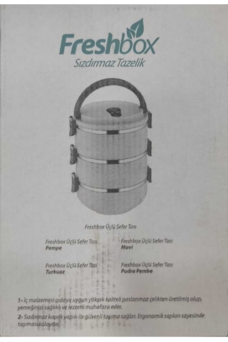 Sefer Tası Yemek Termosu Saklama Kabı Termosu 3 Lü Mix Renk Çok Renkli