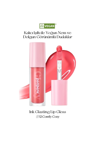 Dudaklara Dolgun Ve Işıltılı Görünüm Sunan Gloss Perıpera Ink Glasting Lip Gloss 12 Comfy Cozy 12