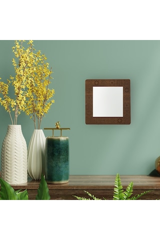 Çiçek Desenli Ahşap Dekoratif Ayna Ahşap