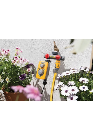 Hozelock 2252H Çift Yönlü Vanalı Musluk Bağlantısı 1/2" - 3/4" - 1"