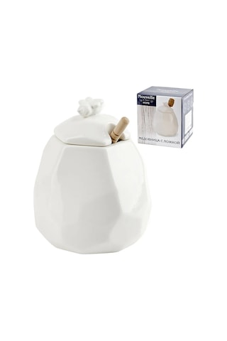 Nouvelle Naturel Kaşıkla Bal Kavanozu, 500 Ml 163874530 Beyaz