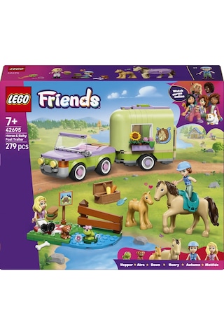 LEGO® Friends At ve Tay Römorku Oyuncağı 42695-7 Yaş ve Üzeri Çocuklar için Minifigür İçeren Yaratıcı Oyuncak Yapım Seti(279Parça)