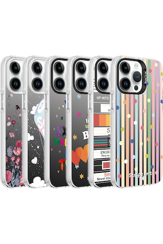 Apple Uyumlu iPhone 14 Pro Max Uyumlu Desenli Zore Silver Sert Kılıf-mottolar Mottolar -