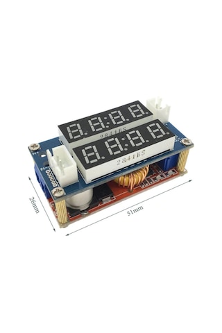 Ekranlı Xl4015 5a Volt Amper Ayarlı Cc/cv Voltaj Düşürücü Modül