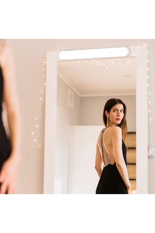 Hareket Sensörlü Şarjlı Led Aplik 3 Farklı Işık Dokunmatik Sistem Beyaz