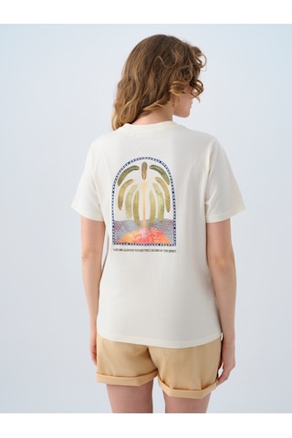 Regular Fit Kadın Tshirt K.kol Lıght Beıge