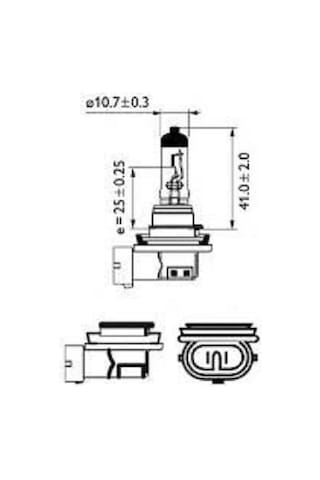 Philips Uyumlu H8 12v 35w Standart Ampul iki Adet 12360 C1