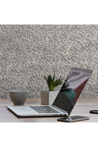 Tink 3d Kendinden Yapışkanlı Akustik Keçe Panel Leopar Desenli 52x98 Cm 2 Adet 1 M² Gri
