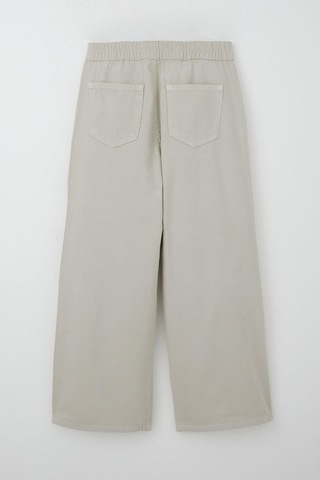 Breeze Kız Çocuk Gabardin Pantolon Geniş Paça Beli Lastikli 5-9 Yaş, Taş Taş