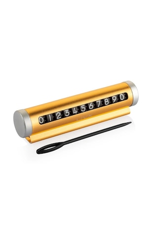 Oto Çevirmeli Numaratör Aliminyum Kasa Telefon Numaratörü Gold Renk Metal Kasa Sınırsız Kullanım Gold
