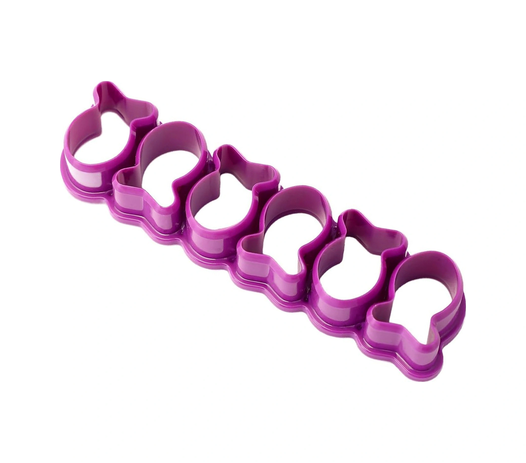 Wezone Küçük Balık Şekilli Ev Fırını Kalıbı, Yemek Safe Plastik, Dıy Kurabiye Ve Atıştırmalık Kesici, Mor Renk Mor