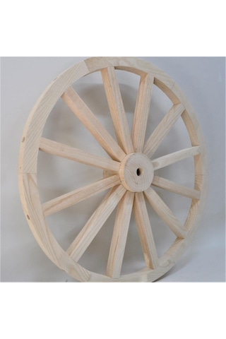 Otantik Ahşap At Arabası Tekeri 80 Cm. Duvar Dekoru Diğer