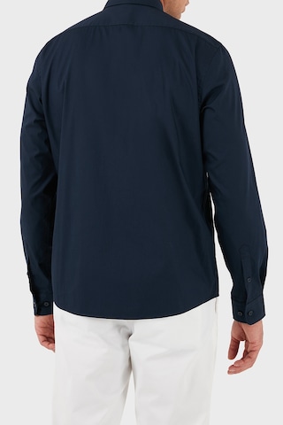 Boss Pamuklu Slim Fit Düğmeli Yaka Uzun Kollu Gömlek Erkek Gömlek 50545227 404 Lacivert