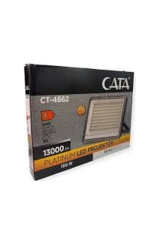 Cata 150w Slim Led Projektör Beyaz Işık Dış Mekan Su Geçirmez Projektör Ct-4662