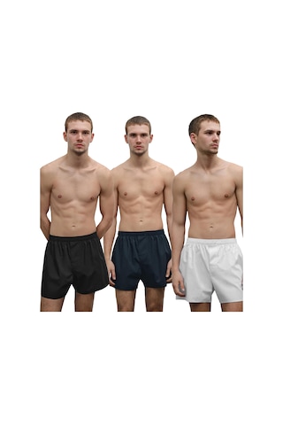 Yohannes Club Boxer Erkek, 5'li "essentian Classics Koleksiyonu" % 100 Pamuklu Poplin Kumaş, Koyu Renkler, 5 Adet Navy